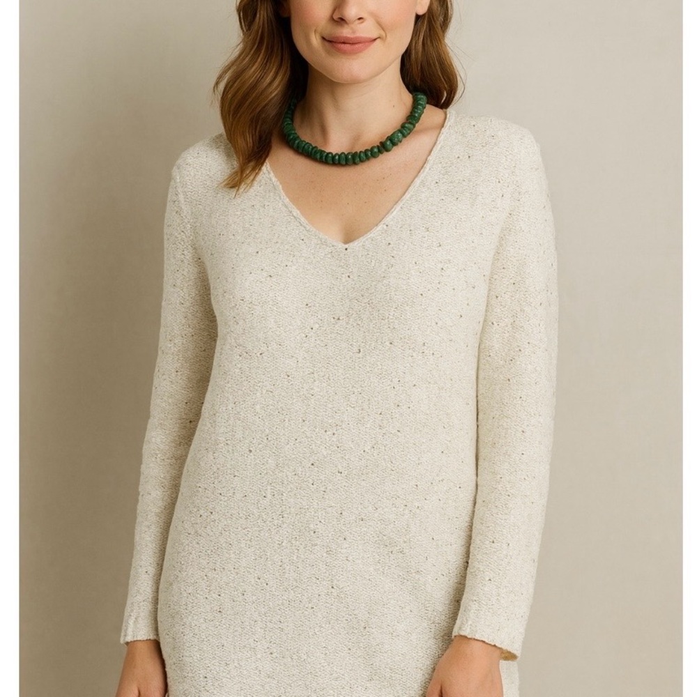 Chico's Cream V-Neck Sweater
